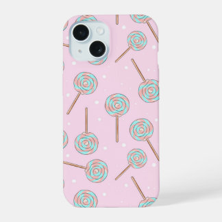 Motif sans couture de sucette pastel rose mignonne