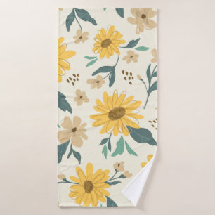 Motif sans couture de tournesol. Marguerite jaune 