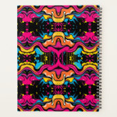 Motif sans couture de vague psychédélique néon (Dos)