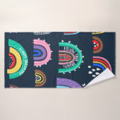 Motif sans couture décorative avec fleur de fraise (Serviette de bain)
