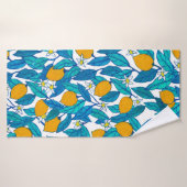 Motif sans couture. Fleur de citron. Les fleurs so (Serviette de bain)