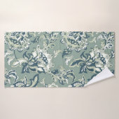 motif sans couture fleurie ethnique. batik folklor (Serviette de bain)