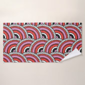 Motif sans couture géométrique rétro (Serviette de bain)