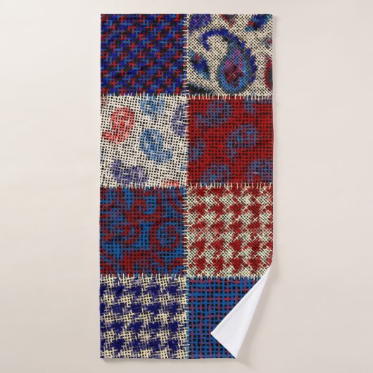 Motif sans couture. Imitation d'un motif de patchw (Serviette de bain)