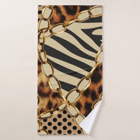 Motif sans couture Leopard Poster de animal (Serviette de bain)