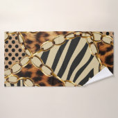 Motif sans couture Leopard Poster de animal (Serviette de bain)