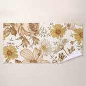 Motif sans couture. Magnifique réalisti en fleurs  (Serviette de bain)