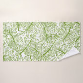Motif sans couture Monstera feuille arrière - plan (Serviette de bain)