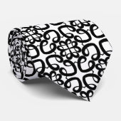 motif sans couture noir et blanc sur cravate (Roulé)