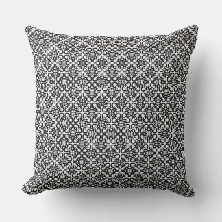 motif sans couture noir et blanc sur un coussin je