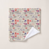 Motif sans couture orienté de Londres avec des (Gant de toilette)