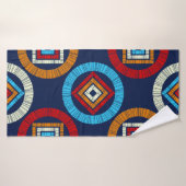 motif sans couture pois. Mosaïque de figu ethnique (Serviette de bain)