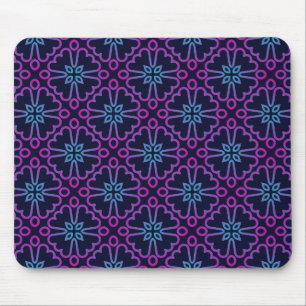 motif sans couture rose cyan sur tapis de souris