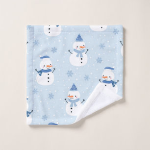 Motif sans couture Snowman, arrière - plan d'hiver