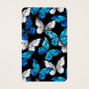Motif sans couture sombre avec Morpho papillons bl