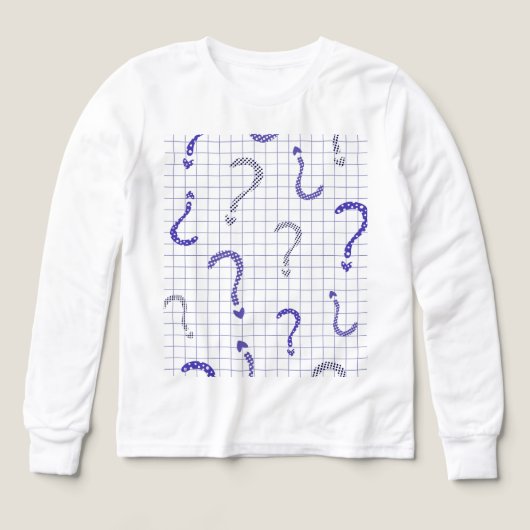 Motif sans fin point d'interrogation bleu (Motif recto)