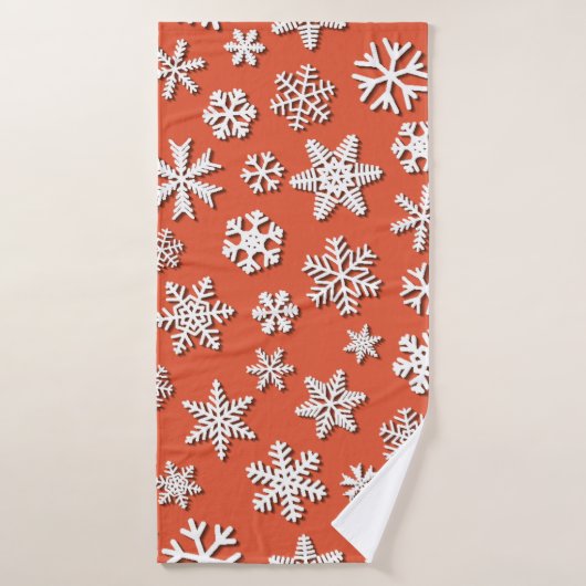 Motif sans soudure de Noël de flocons de neige ave (Serviette de bain)