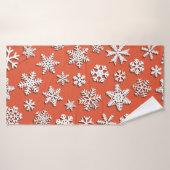 Motif sans soudure de Noël de flocons de neige ave (Serviette de bain)