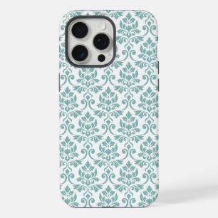 Motif sarcelle damas feuille
