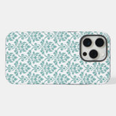 Motif sarcelle damas feuille (Verso Horizontal)