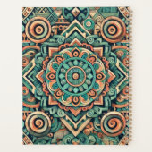 Motif sarcelle et terracotta inspiré des Aztèques (Dos)