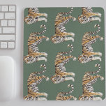 Motif sauvage des tigres d'aquarelle tropicale mod<br><div class="desc">Motif sauvage des tigres d'aquarelle tropicale moderne</div>