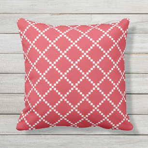 Motif scandinave de coussins extérieurs rouges de