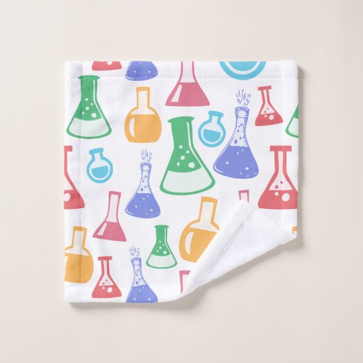 Motif scientifique divertissant Beakers and Flaque (Gant de toilette)