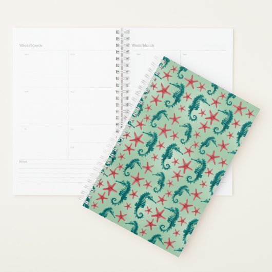 Motif Seahorse turquoise (Devant avec enveloppe)