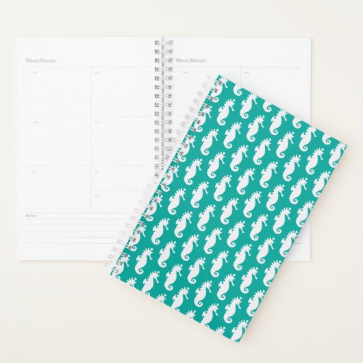 Motif Seahorse turquoise (Devant avec enveloppe)