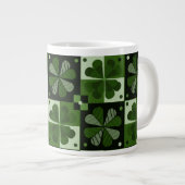 Motif shamrock Checkerboard Mug (Devant droit)