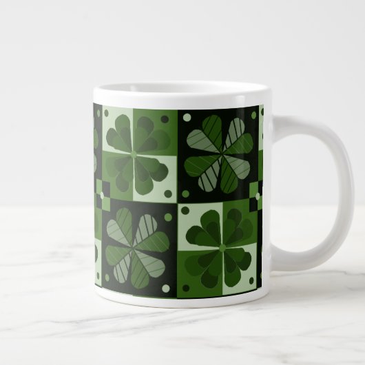 Motif shamrock Checkerboard Mug (Droite)