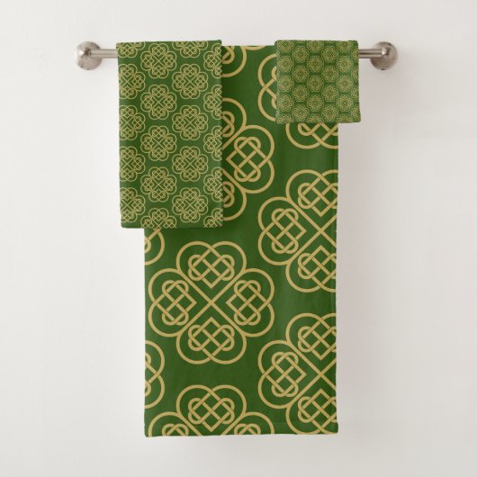 Motif Shamrock Gold Celtic (En situation)