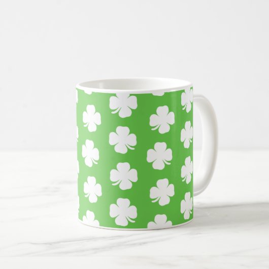 Motif Shamrock irlandais 1 Happy St Patrick Mug (Devant droit)