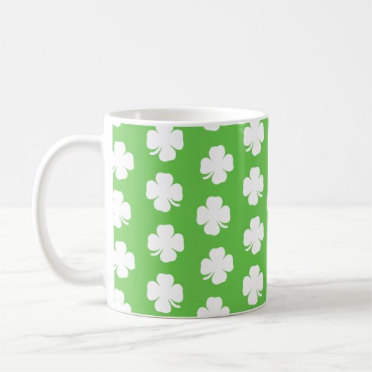 Motif Shamrock irlandais 1 Happy St Patrick Mug (Gauche)