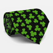 Motif Shamrock noir Cravate (Roulé)