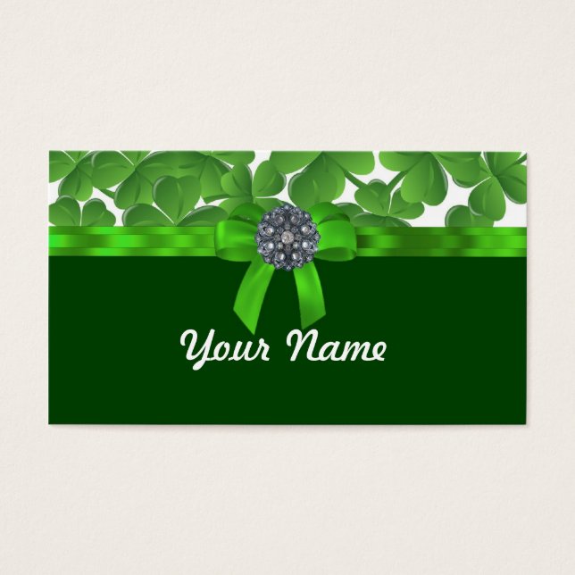 Motif shamrock vert Lucky (Devant)