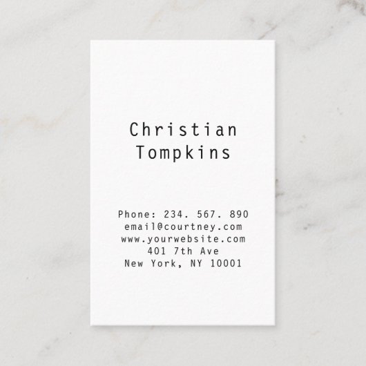 Motif simple Carte de visite (Devant)