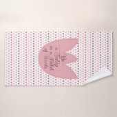 Motif simple de tulipe rose (Serviette de bain)