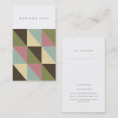 Motif simple et chic triangle Cartes de visite (Devant / Derrière)
