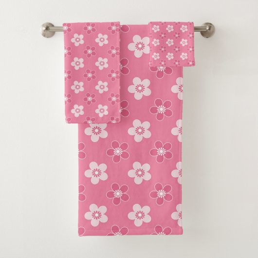 motif simple floral solide rose rétro petit flux (En situation)