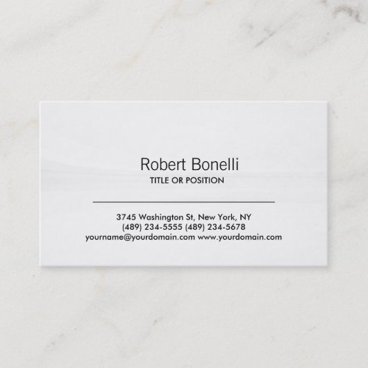 Motif simple gris clair Carte de visite moderne (Devant)