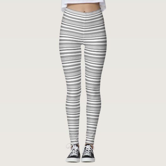 motif simple, rayé, leggings bleu et olive (Devant)