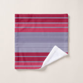 Motif simple rayé rouge et gris (Gant de toilette)