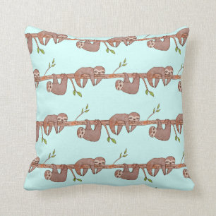 Motif Sleepy Lazy Baby Sloth Coussin