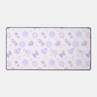 Motif Smiley Violet Pastel Mignon Holographique Y2