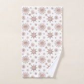 Motif Snowflake Dans Faux Rose Couleur Or (Serviette à main)