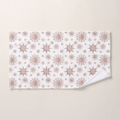 Motif Snowflake Dans Faux Rose Couleur Or (Serviette à main)