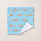 Motif somnolent de paresse de temps (Gant de toilette)