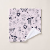 Motif sorcier whimsigoth rose (Gant de toilette)